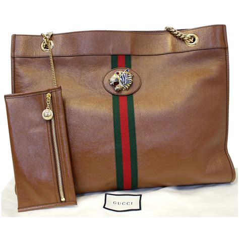 gucci tote brown leather|gucci leather tote sale.